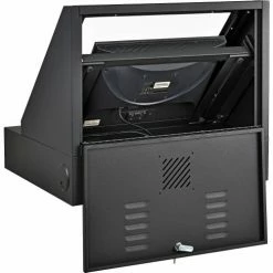 Global Industrial™ Mobile LCD Console Computer Cabinet, Black -Outlet Desks & Workstations Store 273115BK 18