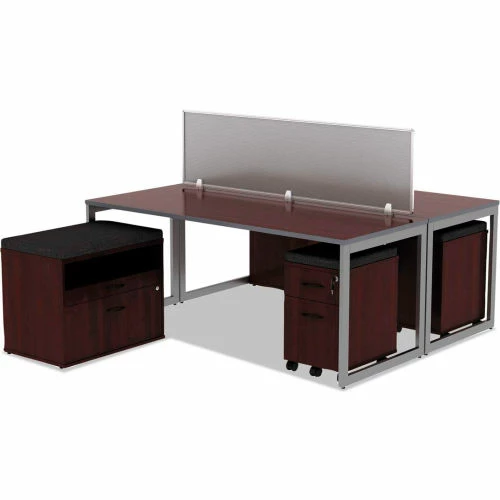 Alera® Seat Cushion for File Pedestals - 14-7/8" x 19-1/8" x 2-1/8" - Smoke 2 Alera® Seat Cushion for File Pedestals - 14-7/8" x 19-1/8" x 2-1/8" - Smoke - Image 2