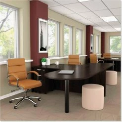 Alera® Reversible Return/Bridge Shell - 42"W x 23-5/8"D - Espresso - Valencia Series -Outlet Desks & Workstations Store 275535 ZX 1