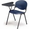KFI Seating Designer Stacking Arm Chair Desk w/ Right Handed Tablet - Navy Seat & Back