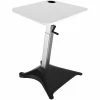 Safco® Brio Adjustable-Height Standing Desk, 27-1/4"D x 29-1/2"W x 50-1/4"H, Glacier White