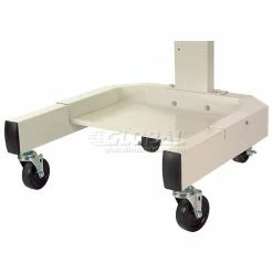 Global Industrial™ Mobile Computer Cart, 27"W x 24-1/2"D x 41"H, Beige -Outlet Desks & Workstations Store 309235BG 02