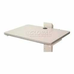 Global Industrial™ Mobile Computer Cart, 27"W x 24-1/2"D x 41"H, Beige -Outlet Desks & Workstations Store 309235BG 03