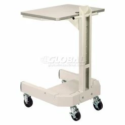 Global Industrial™ Mobile Computer Cart, 27"W x 24-1/2"D x 41"H, Beige -Outlet Desks & Workstations Store 309235BG 06