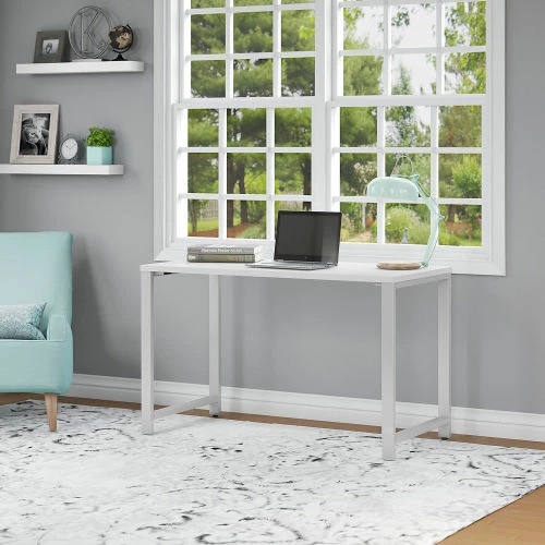 Bush Business Furniture Bush Furniture 48"W x 24"D Table Desk - White - 400 Series 1 Bush Business Furniture Bush Furniture 48"W x 24"D Table Desk - White - 400 Series