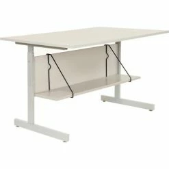 Interion By Global Industrial Interion® 48"W Accessory Shelf For Computer Workstation, Gray -Outlet Desks & Workstations Store 430042PY