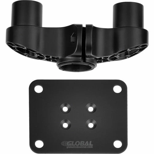 Global Industrial Dual Arm Adaptor For Fixed Height or Gas Spring Monitor Arms, Black 2 Global Industrial Dual Arm Adaptor For Fixed Height or Gas Spring Monitor Arms, Black - Image 2