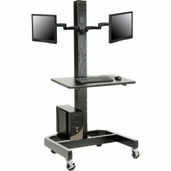 Global Industrial Dual Arm Adaptor For Fixed Height or Gas Spring Monitor Arms, Black 12 Global Industrial Dual Arm Adaptor For Fixed Height or Gas Spring Monitor Arms, Black -Outlet Desks & Workstations Store 436947BK 03