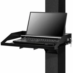 Global Industrial™ Locking Laptop Tray, Fits Up to 17" Laptops, Black