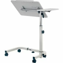 Global Industrial Tilting Adjustable Height Mobile Laptop Desk, 36"W, White -Outlet Desks & Workstations Store 436966WG 03
