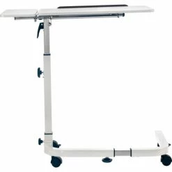 Global Industrial Tilting Adjustable Height Mobile Laptop Desk, 36"W, White -Outlet Desks & Workstations Store 436966WG 04