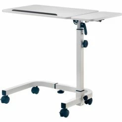 Global Industrial Tilting Adjustable Height Mobile Laptop Desk, 36"W, White -Outlet Desks & Workstations Store 436966WG 06