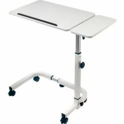 Global Industrial Tilting Adjustable Height Mobile Laptop Desk, 36"W, White -Outlet Desks & Workstations Store 436966WG 10