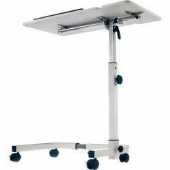 Global Industrial Tilting Adjustable Height Mobile Laptop Desk, 36"W, White -Outlet Desks & Workstations Store 436966WG 11