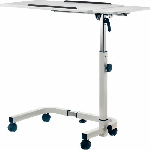 Global Industrial Tilting Adjustable Height Mobile Laptop Desk, 30"W, White 1 Global Industrial Tilting Adjustable Height Mobile Laptop Desk, 30"W, White
