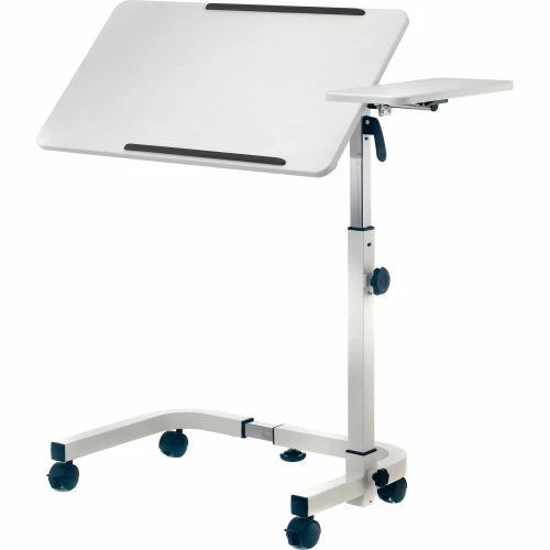 Global Industrial Tilting Adjustable Height Mobile Laptop Desk, 30"W, White 6 Global Industrial Tilting Adjustable Height Mobile Laptop Desk, 30"W, White - Image 6