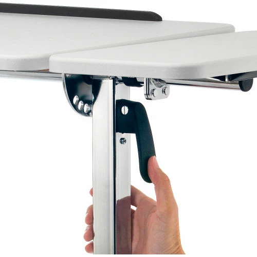 Global Industrial Tilting Adjustable Height Mobile Laptop Desk, 30"W, White 8 Global Industrial Tilting Adjustable Height Mobile Laptop Desk, 30"W, White - Image 8