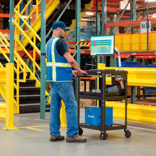 Global Industrial Mobile Powered Laptop Cart with 40AH Battery 3 Global Industrial Mobile Powered Laptop Cart with 40AH Battery - Image 3