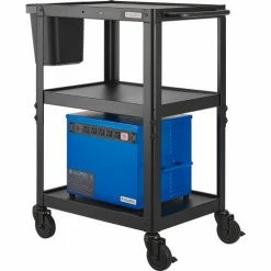 Global Industrial™ Mobile Powered Laptop Cart with 100AH Battery -Outlet Desks & Workstations Store 436997BK 01