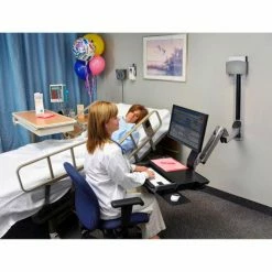 Ergotron® 45-270-026 StyleView® Sit-Stand Combo System with Worksurface, Polished Aluminum -Outlet Desks & Workstations Store 45 270 026 g3