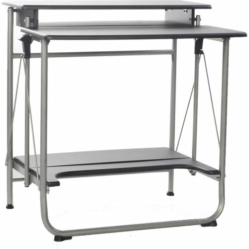 Comfort Products OneSpace 50-1010QA Freeley Folding Computer Desk, Black/Silver 1 Comfort Products OneSpace 50-1010QA Freeley Folding Computer Desk, Black/Silver