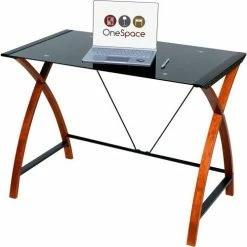 Comfort Products OneSpace 50-JN15B05 Glass and Wood Computer Desk, Black 13 Comfort Products OneSpace 50-JN15B05 Glass and Wood Computer Desk, Black -Outlet Desks & Workstations Store 50 JN15B05 i