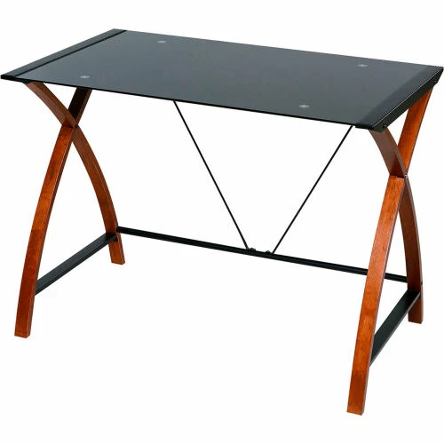 Comfort Products OneSpace 50-JN15B05 Glass and Wood Computer Desk, Black 1 Comfort Products OneSpace 50-JN15B05 Glass and Wood Computer Desk, Black