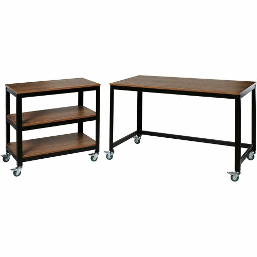 OneSpace Mobile Loft Writing Desk - Steel with Wood Surface 11 OneSpace Mobile Loft Writing Desk - Steel with Wood Surface - Image 11