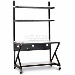 Kendall Howard 48" Performance 100 Series LAN Station with Half Bottom Shelf, Folkstone Gray 9 Kendall Howard 48" Performance 100 Series LAN Station with Half Bottom Shelf, Folkstone Gray -Outlet Desks & Workstations Store 5000 3 100 48A