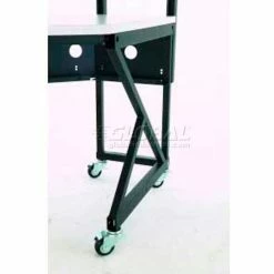 Kendall Howard™ 24" Performance 100 Series LAN Station with Half Bottom Shelf, Folkstone Gray -Outlet Desks & Workstations Store 5000 3 200 24 4 5