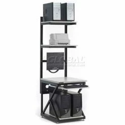 Kendall Howard™ 24" Performance 200 Series LAN Station with Full Bottom Shelf, Folkstone Gray -Outlet Desks & Workstations Store 5000 3 200 24 A