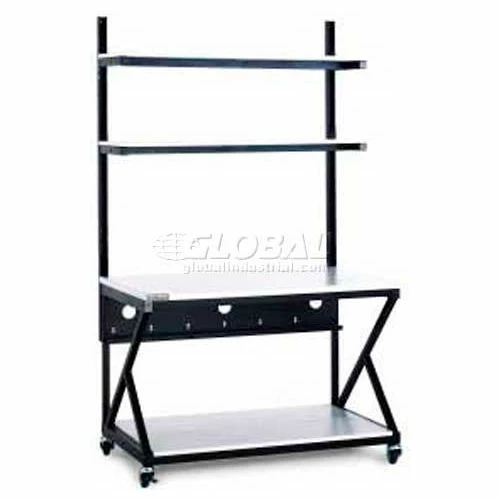 Kendall Howard 48" Performance 200 Series LAN Station with Full Bottom Shelf, Folkstone Gray 1 Kendall Howard 48" Performance 200 Series LAN Station with Full Bottom Shelf, Folkstone Gray