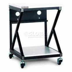 Kendall Howard™ 24" Performance 300 Series LAN Station with Full Bottom Shelf, Folkstone Gray