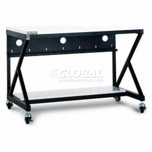 Kendall Howard 48" Performance 400 Series LAN Station with Half Bottom Shelf, Folkstone Gray 1 Kendall Howard 48" Performance 400 Series LAN Station with Half Bottom Shelf, Folkstone Gray