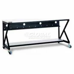 Kendall Howard™ 72" Performance 400 Series LAN Station with Half Bottom Shelf, Folkstone Gray