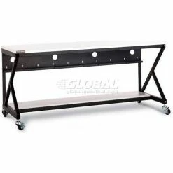 Kendall Howard™ 72" Performance 400 Series LAN Station with Half Bottom Shelf, Folkstone Gray -Outlet Desks & Workstations Store 5000 3 400 72 A