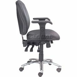 Interion By Global Industrial Interion® Office Desk and Leather Chair Bundle with 3 Drawer Pedestals - 72" x 24" - Cherry -Outlet Desks & Workstations Store 506399 10CHAIR