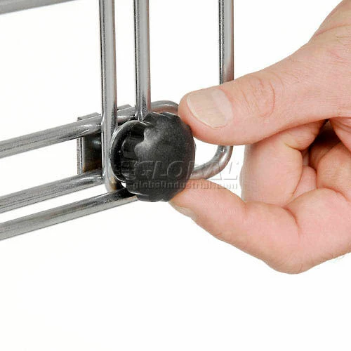 Nexel Chrome Wire Shelf Computer Workstation with Keyboard Tray, 30"W x 24"D x 34"H 10 Nexel Chrome Wire Shelf Computer Workstation with Keyboard Tray, 30"W x 24"D x 34"H - Image 10