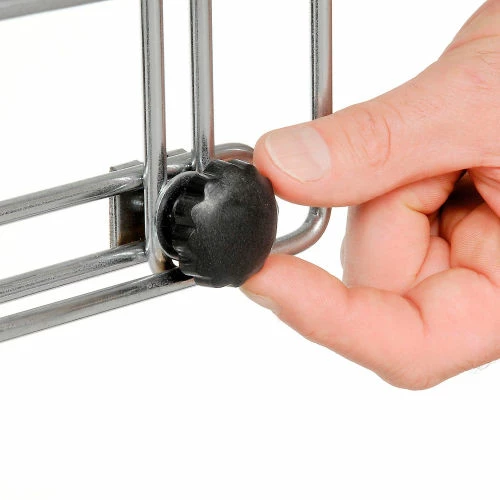 Nexel Chrome Wire Shelf Computer Workstation with Keyboard Tray, 30"W x 24"D x 42"H 9 Nexel Chrome Wire Shelf Computer Workstation with Keyboard Tray, 30"W x 24"D x 42"H - Image 9