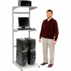 Global Industrial™ 24" Computer Server Station, 24"W x 30"D x 74"H, Gray, Unassembled 11 Global Industrial™ 24" Computer Server Station, 24"W x 30"D x 74"H, Gray, Unassembled -Outlet Desks & Workstations Store 579316 02
