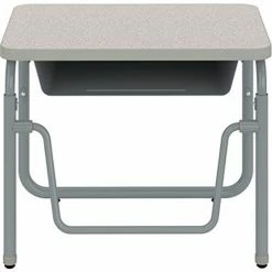 Safco® AlphaBetter 2.0 Height Adjustable Desk, Book Box, Pendulum Bar 22"-30"H, Gray