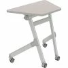 Safco® Learn Nesting Trapezoid Desk, 22-1/4"D x 32-13/16"W x 29-1/2"H, Gray