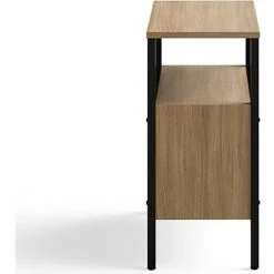 Safco® Simple Storage, 14"D x 23-1/2"W x 29-5/8"H, Neo Walnut -Outlet Desks & Workstations Store 59051 5507BLWL Side