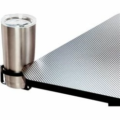 Safco® Ultimate Computer Gaming Desk, 23-5/8"D x 47-3/16"W x 29-1/2"H, Black 23 Safco® Ultimate Computer Gaming Desk, 23-5/8"D x 47-3/16"W x 29-1/2"H, Black -Outlet Desks & Workstations Store 59189 5393BL CupholderDetail