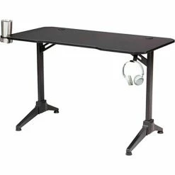 Safco® Ultimate Computer Gaming Desk, 23-5/8"D x 47-3/16"W x 29-1/2"H, Black 21 Safco® Ultimate Computer Gaming Desk, 23-5/8"D x 47-3/16"W x 29-1/2"H, Black -Outlet Desks & Workstations Store 59190 5393BL FrontAnglePropped
