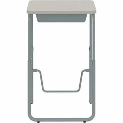 Safco® AlphaBetter 2.0 Height Adjustable Desk, Book Box, Pendulum Bar 29"-43"H, Gray -Outlet Desks & Workstations Store 59219 1224GR Back Extended