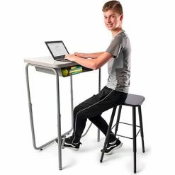 Safco® AlphaBetter 2.0 Height Adjustable Desk, Book Box, Pendulum Bar 29"-43"H, Dry Erase -Outlet Desks & Workstations Store 59543 1224DE 1205 ModelLaptopSitting