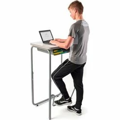 Safco® AlphaBetter 2.0 Height Adjustable Desk, Book Box, Pendulum Bar 29"-43"H, Dry Erase -Outlet Desks & Workstations Store 59544 1224DE ModelLaptop