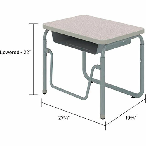Safco® AlphaBetter 2.0 Height Adjustable Desk, Book Box, Pendulum Bar 22"-30"H, Gray 9 Safco® AlphaBetter 2.0 Height Adjustable Desk, Book Box, Pendulum Bar 22"-30"H, Gray - Image 9