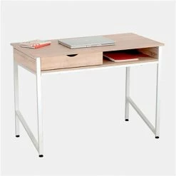 Safco® Single Drawer Office Desk, 21-5/8"D x 43-1/4"W x 30-3/4"H, White
